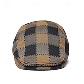 levne Pánské klobouky-Pánské PLacatá čepice Klobouk Ascot Novinářský klobouk Fialová Rubínově červená Polyester Módní Na běžné nošení ulice Denní Pléd Nastavitelná Proti sluci Prodyšné