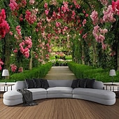 abordables paysage tapisserie-Saint Valentin grande tapisserie murale art décor couverture rideau pique-nique nappe suspendue maison chambre salon dortoir décoration nature paysage jardin allée plante floral fleur