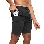 levne Běžecké šortky-Pánské Koşu Şortları Kraťasy na tělocvik Tepláky Kapsy Šňůrky 2 v 1 Elastický pas Kraťasy Venkovní Sporty a outdoor Sportovní Rychleschnoucí Lehká váha Yumuşak Maratón Běh Cvičení Na míru sportovn