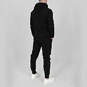 cheap Tracksuits-Men&#039;s Tracksuit Jogging Suit 2 Piece Full Zip Casual Fall Long Sleeve Breathable Soft Fitness Gym Workout Running Sportswear Activewear Color Block Dark Grey Black White