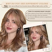 abordables Perruques Synthétiques Sans Bonnet-Perruques courtes bouclées avec frange, perruques ondulées pour femmes, perruques blondes synthétiques résistantes à la chaleur, longueur d&#039;épaule, aspect naturel, ombre marron clair