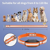 お買い得  犬用トレーニング用品-犬の訓練用首輪、調節可能なビープ音、振動ショック、防水機能付き、犬用吠え防止首輪 &amp;大型中型犬用 LED 首輪 リモート首輪 3300 フィート プロフェッショナル犬用首輪