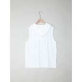 voordelige Sportschool tanktops-Voor heren Singlet Vest Top Onderhemd Mouwloos shirt Mouwloos Capuchon Zomer Effen Modieus Ontwerper Spier Buiten Uitgaan Sportschool Zwart Wit Geel Top T-shirt voor mannen