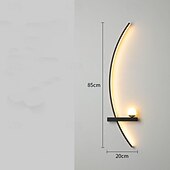 olcso Beltéri falilámpák-led beltéri fali lámpák 3 színű fényforrás fekete modern fém lineáris falra szerelhető lámpa 20w nappaliba hálószoba veranda előszoba fürdőszoba éjjeli 110-240v