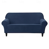 baratos Cobertura de Sofa-capa completa de veludo para sofá capa de sofá pelúcia e extensível tecido macio e durável com tudo incluído - fácil de instalar limpo - perfeito para proteger e melhorar seu sofá