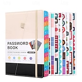 お買い得  事務用品-パスワードブック A5 レタータグ パスワードノートブック コンピュータとウェブサイトのログインパスワードオーガナイザーとマネージャー 240 ページ 内ポケット付き 8.4x5.9 インチ