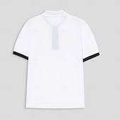 abordables Polo classique pour homme-Homme POLO Tee Shirt Golf Casual du quotidien Col polo Classique Manche Courte Décontractées Flexible Pois Bouton devant Eté Printemps Standard Noir Blanche Rouge bleu marine Orange Gris Clair POLO