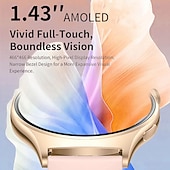 preiswerte Intelligente Armbänder-696 i101 Smartwatch 1.43 Zoll Smart-Armband Bluetooth Anruferinnerung Schlaf-Tracker Herzschlagmonitor Kompatibel mit Android iOS Damen Freisprechanlage Nachrichterinnerung IP 67 45mm Uhrengehäuse