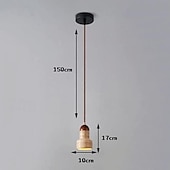 cheap Island Lights-LED Pendant Light Warm White  1-Light Nordic Vintage Stone Hanging Light Restaurant Bar Chandelier Single Head Hanging Lamp for Corridor Aisle Lighting Fixtures 85-265V