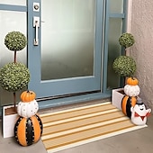 preiswerte Fußmatten-Halloween gestreifte Fußmatte Küchenteppich Bodenmatte Rutschfeste Teppich Ölresistente Matte Innen Außen Matte Schlafzimmer Dekor Badezimmermatte Eingangsteppich