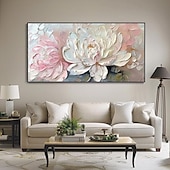 preiswerte Blumen-/Botanische Gemälde-Sommerblüten dicke Textur Ölgemälde handgemaltes Ölgemälde lebendige Blumen Ölgemälde handgemachte Wandkunst moderne Boho 3D Messer große Leinwand Dekor Qualität Haus Textur Gemälde