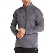 levne Běžecké tričko a tílka-Pánské Základní vrstva Čtvrtletní zip Dlouhý rukáv Dres Ležérní Oblečení na atletiku Podzim Polární flís Zahřívací Cvičení v tělocvičně Běh Chůze sportovní oblečení Sportovní oděvy Jednobarevné Čern