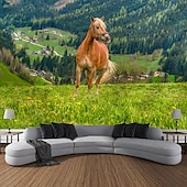 levne zvířecí tapisérie-zvíře kůň pláž závěsný gobelín nástěnné umění velký gobelín nástěnná malba výzdoba fotografie pozadí přikrývka opona domácí ložnice dekorace obývacího pokoje