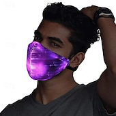  7 barevných světel obličejová maska LED svítící karnevalová dobíjecí záře světelná prachová maska pro party dance rave