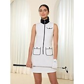 economico Abiti da golf-Per donna vestito da golf Bianco Senza maniche Vestiti Abbigliamento da golf da donna Abbigliamento Abiti Abbigliamento
