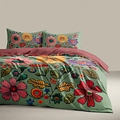 cheap Duvet Cover Sets-Botanical Floral Duvet Cover Set - Includes Duvet Cover and Pillowcases - Elegant Nature-Inspired Design - Soft and Comfortable Fabric - Perfect for Bedroom Decor