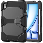 billige iPad-etui-Tablett Etuier Covere Til Apple iPad Air 11&quot; (2024) iPad Pro 11&quot; (2024) Bærbar Blyantholder Armour Defender Rugged Protective Rustning PC Silikon