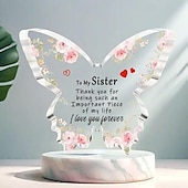 economico Forniture per eventi e feste-piatto decorativo in acrilico a forma di farfalla - regalo perfetto per nonna, zie, sorelle e mamma - ideale per compleanni, Natale, festa della mamma e Ringraziamento