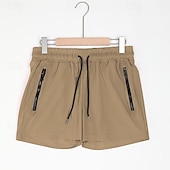 baratos shorts ativos masculinos-Homens calções atléticos Shorts de 3 polegadas Calções de treino Short curto Shorts de Corrida com forro de malha Bolso Com Zíper Design de cordão elástico Côr Sólida Respirável Secagem Rápida Curto