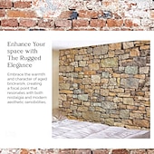 olcso táj kárpit-vintage fal tégla fal kárpit art dekor takaró függöny piknik terítő akasztó otthon hálószoba nappali kollégiumi dekoráció építészet vintage rusztikus szikla falazat