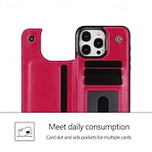 economico Cover per iPhone-telefono Custodia Per iPhone16 iPhone 15 Pro Max Plus iPhone 14 13 12 11 Pro Max Plus Mini SE Per retro Con supporto A calamita Slot per schede Retrò TPU pelle sintetica