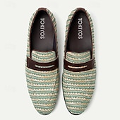 preiswerte Loafer aus hochwertigem Leder-Herren Loafer &amp; Slip On Penny Loafers Klassische Loafer Leder Italienisches vollnarbiges Rindsleder Nylongewebe Komfortabel Rutschfest Halbschuhe Kaffee
