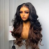 economico Parrucche lace front capelli veri-Cappelli veri 13x4 Pizzo Frontale Parrucca Parte libera Brasiliano Onda sciolta Ricci sciolti Multicolore Parrucca 130% 150% Densità dei capelli Capelli schiariti 100% Vergine Senza colla Pre-a