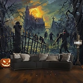 halpa Halloween koristelu-halloween koristeet hirviö zombit roikkuu kuvakudos seinä taide iso kuvakudos seinämaalaus sisustus valokuva tausta peitto verho koti makuuhuone olohuone