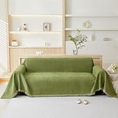 cheap Sofa Blanket-Linen Solid Color Non-slip Old Coarse Cloth Sofa Cushion Sofa Cover