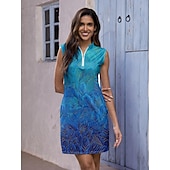 cheap Golf Dresses-Women&#039;s Golf Dress Blue Sleeveless Ladies Golf Attire Clothes Outfits Wear Apparel
