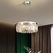 cheap Chandeliers-Chandelier LED 50/80cm Crystal Ceiling Light Circle Design Unique Design Flush Mount Lights Stainless Steel LED Nordic Style 110-240V