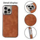 זול נרתיקים לאייפון-טלפון מגן עבור אייפון 16 iPhone 15 Pro Max iPhone 14 Pro Max אייפון 13 פרו מקס כיסוי אחורי תמיכה בטעינה אלחוטית עמיד בזעזועים TPU צפוי עור PU