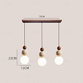 abordables Éclairages pour îlot-Lampe suspendue LED blanc chaud 11/50/70 cm 1/2/3 lumières créatives en pierre et bois mini lustre industriel suspendu en verre g9 lampe suspendue pour îlot de cuisine salle à manger chambre 85-265 V