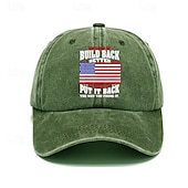 olcso Férfi baseball sapka-Férfi Baseball sapka Szalmakalap Kamionos kalap Fekete Sötétkék 100% pamut Nyomtatott Divat Alkalmi Utca Napi Szöveg Amerikai amerikai zászló Állítható Fényvédő Légáteresztő