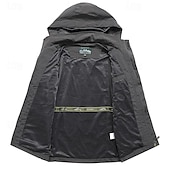 cheap Men&#039;s Jackets &amp; Coats-Men&#039;s Outdoor Jacket Transition Jacket Hiking Removable Multiple Pockets All Seasons Plain Casual Hooded Regular Black Khaki Dark Blue Gray Jacket