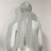 economico Accessori e altro-lussuosa fascia per capelli a maglia larga con strass - fascia elastica per turbante con cristalli e accenti scintillanti - perfetta per le donne in discoteca, rave party