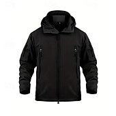 abordables Softshell, polares y chaquetas de montaña-Hombre Chaqueta Softshell Chaqueta para senderismo Al aire libre Bloque de color Resistente al Viento Resistente al Agua Sudadera Chaqueta cortavientos Camping / Senderismo / Espeleología Viaje Negro