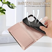 economico Cover per iPhone-telefono Custodia Per Samsung Galaxy iPhone16 iPhone 15 Pro Max Plus iPhone 14 13 12 11 Pro Max Plus Mini Porta carte di credito Con supporto A calamita Cerniera Retrò TPU pelle sintetica