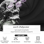 olcso Halloween pólók-Mindszentek napja Férfi Koponya keresztény Mindszentek napi kösztümök Ing Gombos póló Hosszú ujj Alkalmi Sötét Party estélyi viselet Napi Ősz Tél Tavaszi nyár Térfogatcsökkenés Állógallér Begombol 3D