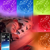 levne USB String světla-chytrá usb pohádková řetězová světla vodotěsná vícebarevná měnící se světla na Vánoce, narozeniny, večírek vnitřní venkovní dekorace, dálkové ovládání aplikace