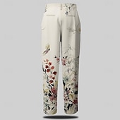 abordables Mince-Homme Géométrique pantalon de costume Taille médiale Vêtement décontracté Formel Quotidien Poche Eté Printemps Automne 3D effet Beige