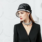 economico Cappelli per feste-berretto Fibra Cappello a bombetta / cloche Cappelli da pescatore Cappello da sole Matrimonio Informale Elegante Matrimonio Con Di pizzo Copricapo Copricapo