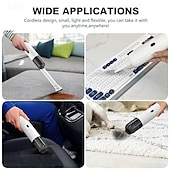 cheap Vacuum Cleaners-Car Vacuum Portable Handheld Vacuum Cleaner 4-in-1 Compact Vacuum for Car Cleaning Electric Mini Vacuum with 3 Nozzles