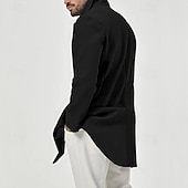 levne Pánský trenčkot-Pánské Kabát Trenčkot Denní Dovolená Podzim zima Polyester Yumuşak Svrchní oděvy Oblečení Módní Klasické Bez vzoru Kapsy Přehnutý Dvouřadé