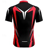 abordables Maillots pour hommes-Homme Maillot Velo Cyclisme Manche Courte Cyclisme Tee-shirt Maillot Top avec 3 poches arrière VTT Vélo tout terrain Respirable Séchage rapide Jaune Rouge Bleu Bloc de couleur Des sports Vêtement
