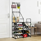 cheap Storage Racks-5-Tier Shoe Rack Organizer, Freestanding Coat and Shoe Rack, 25 Pairs Shoe Shelf for Entryway