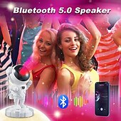 abordables luces del proyector galaxia estrella-astronauta galaxia proyector luz de noche con altavoz bluetooth temporizador remoto 360 ajustable océano proyector luz de noche para dormitorio estrellas proyector para techo decoración de la