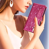 Недорогие Чехлы для Samsung-телефон Кейс для Назначение SSamsung Galaxy Z-сгиб 6 Z Fold 5 Z Fold 4 Z Fold 3 Кошелек для карт Магнитный Молния с ремешком на запястье Ретро ПК Кожа PU