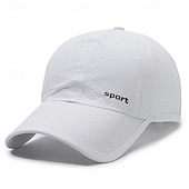 preiswerte Baseballkappe für Herren-Herren Cap Basecap Sonnenhut Kappe Schwarz Weiß Polyester Modisch Brautkleider schlicht Strasse Täglich Buchstabe Einstellbar Sonnenschutz Atmungsaktiv