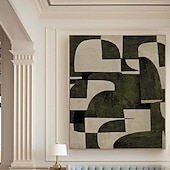 preiswerte Stillleben-Gemälde-Ölgemälde handgemachtes beiges Wabi Sabi Ölgemälde handgemalte Wandkunst schwarz beige abstraktes Gemälde großes schwarzes minimalistisches Wandkunst beige strukturiertes Leinwandgemälde neutrales